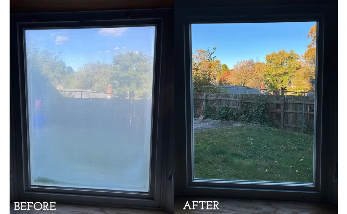 Glass replacement example before/after in Maryland