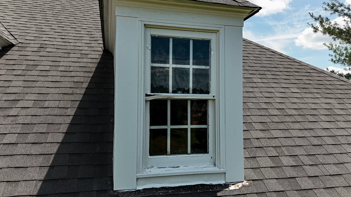 Dormer Window Sash Replacement and Glass Installation gallery photo.