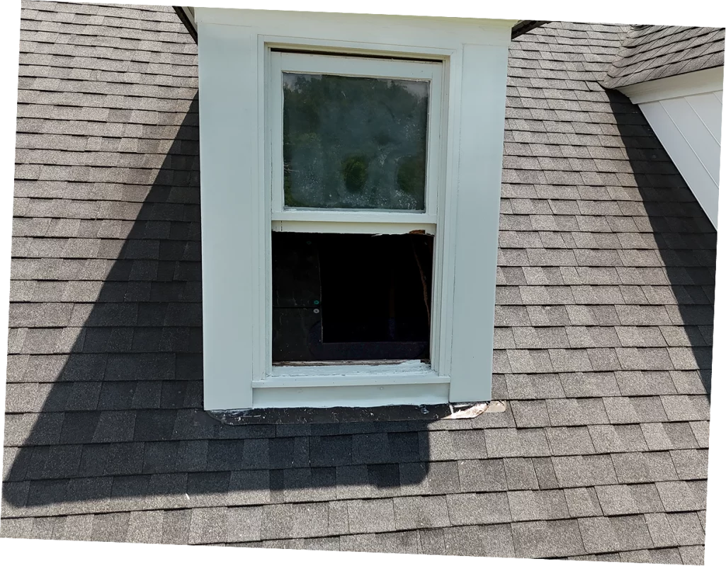 Dormer Window Sash Replacement and Glass Installation gallery photo.