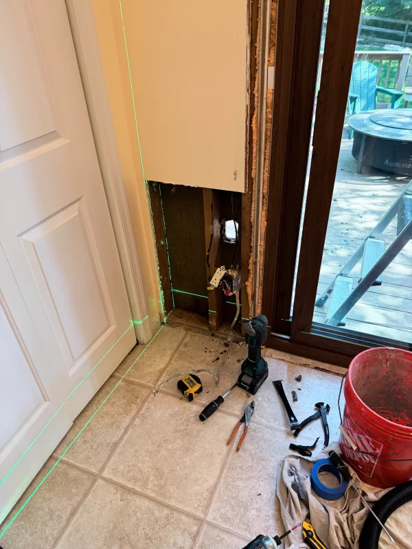 Patio Door Replacement and Wall Dog Door Installation gallery photo.