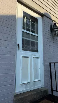 Slider Window and Storm Door Installation project photo.