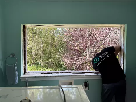 Slider Window and Storm Door Installation project photo.