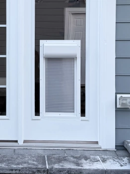 French Door Upgrade with Pet Door Installation project photo.