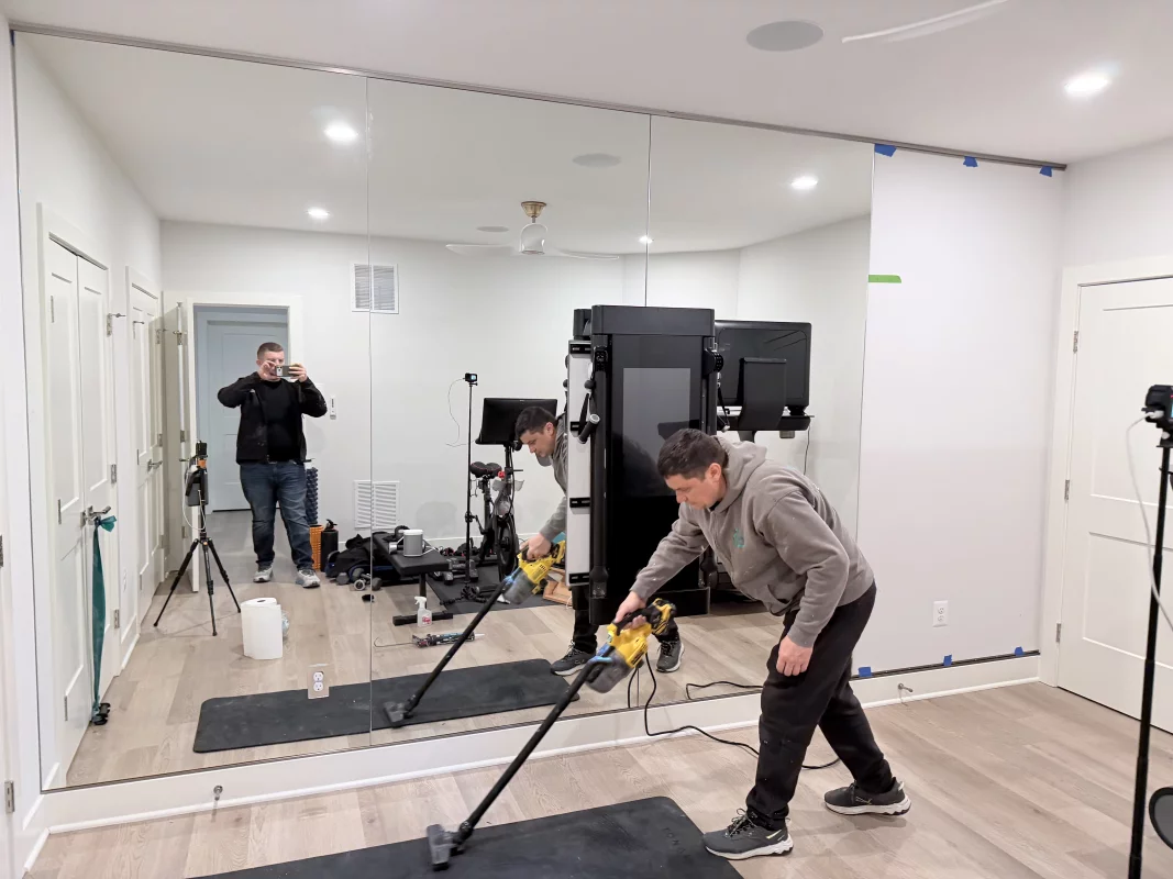 Mirror Installation for Home Gym gallery photo.