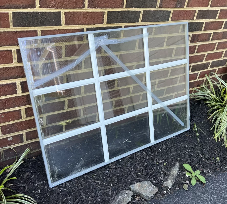 Broken Window Glass Replacement gallery photo.