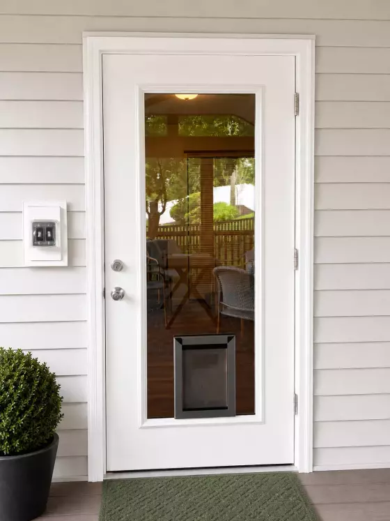 Pet Door Installation in Existing Patio Glass Door project photo.