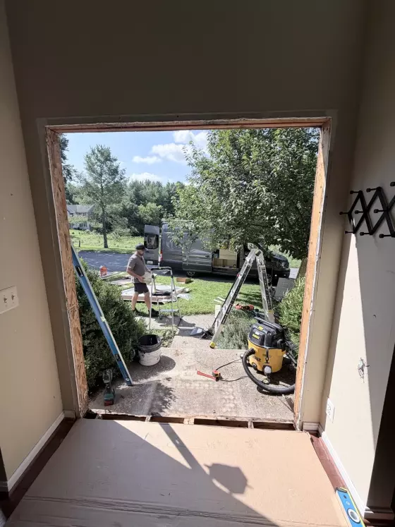 Exterior door opening preparation