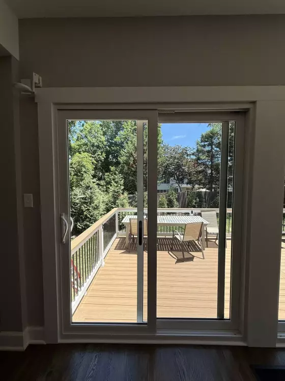 New sliding patio door with screen mesh
